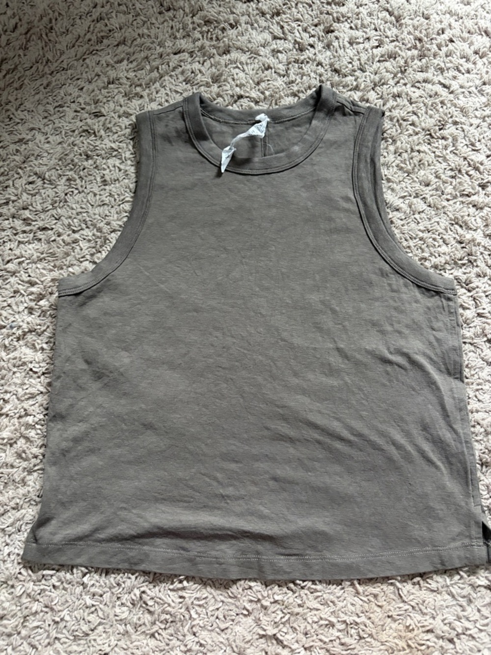 Lululemon Sleeveless Crewneck Tank Top in Olive Gray